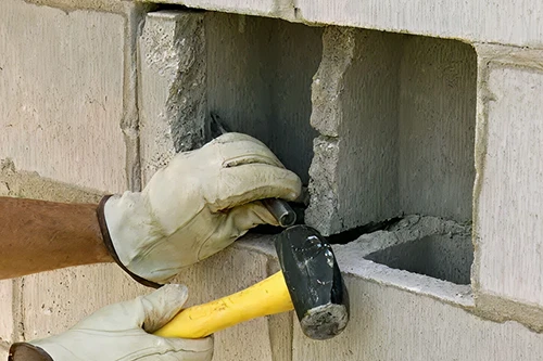 CMU Block Wall Repair